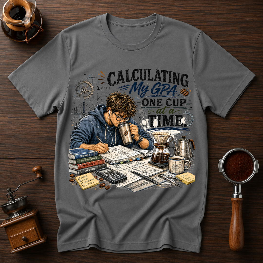 Calculating My GPA One Cup at a Time Dyed T-shirt