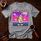 Pour Some Sugar In It Shirt, Funny 80s Coffee Tee, Retro Synthwave Coffee Shirt, Sweet Coffee Lover Gift, Neon Garment Dyed T-Shirt