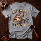When Bite Meets Might Shirt, Funny Bulldog vs Elephant Coffee Tee, Football Rivalry Shirt, House Divided Gift, Garment Dyed T-Shirt