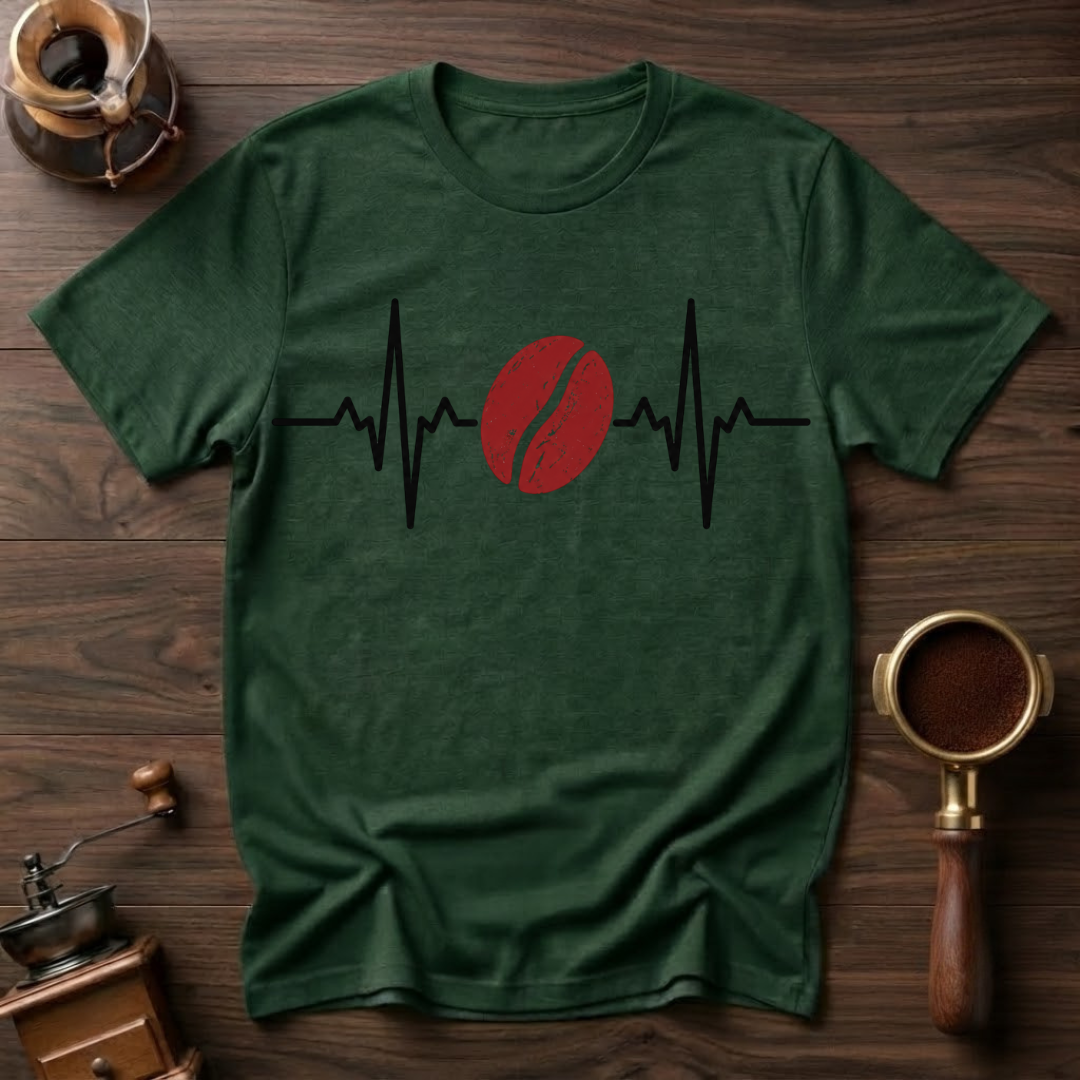My Heart Beats for Coffee Dyed T-Shirt