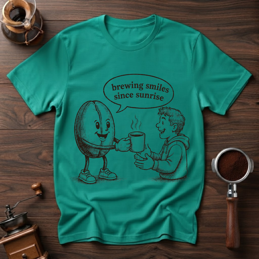 Brewing Smiles Since Sunrise Dyed T-Shirt