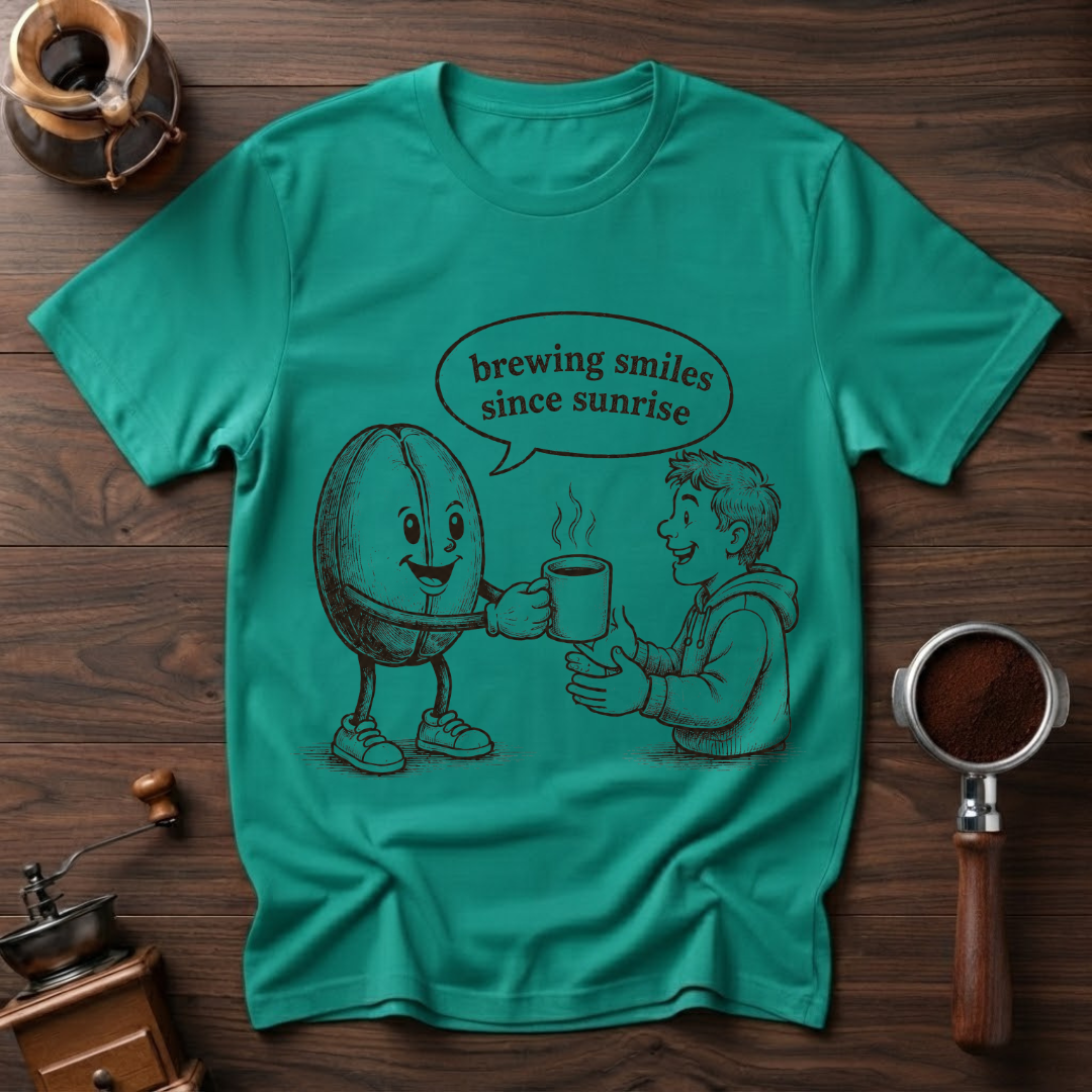 Brewing Smiles Since Sunrise Dyed T-Shirt
