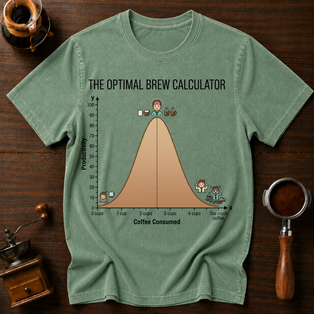 Optimal Brew Caculator Dyed T-shirt