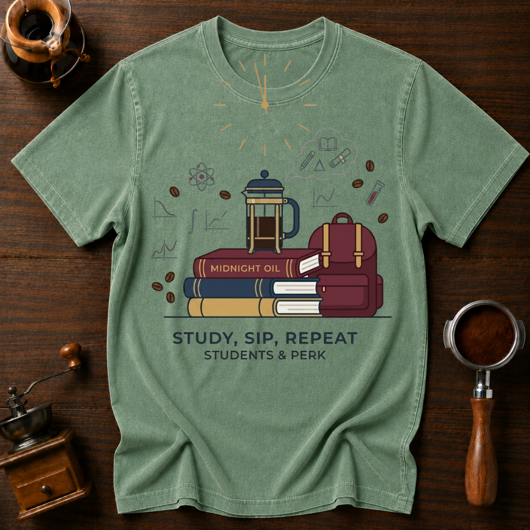 Study Sip Repeat Dyed T-shirt