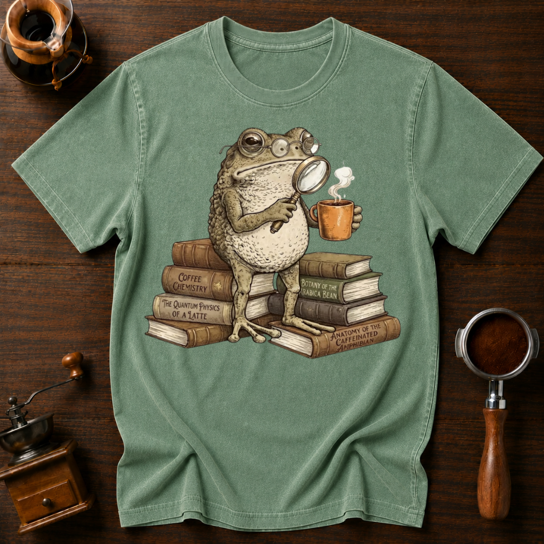 Biology of a Coffee Addict Dyed T-shirt