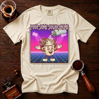 Pour Some Sugar In It Shirt, Funny 80s Coffee Tee, Retro Synthwave Coffee Shirt, Sweet Coffee Lover Gift, Neon Garment Dyed T-Shirt