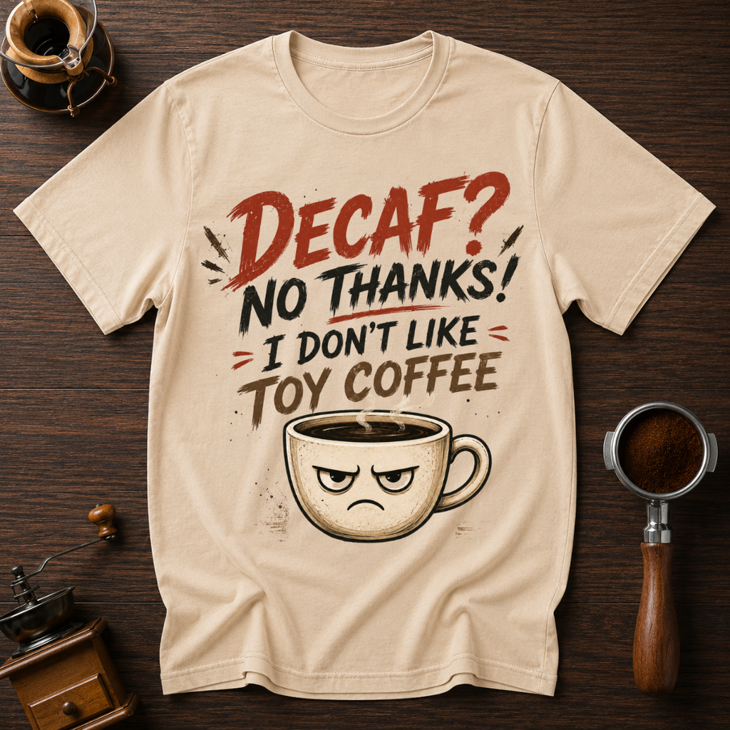 Decaf? No Thanks! Dyed T-shirt