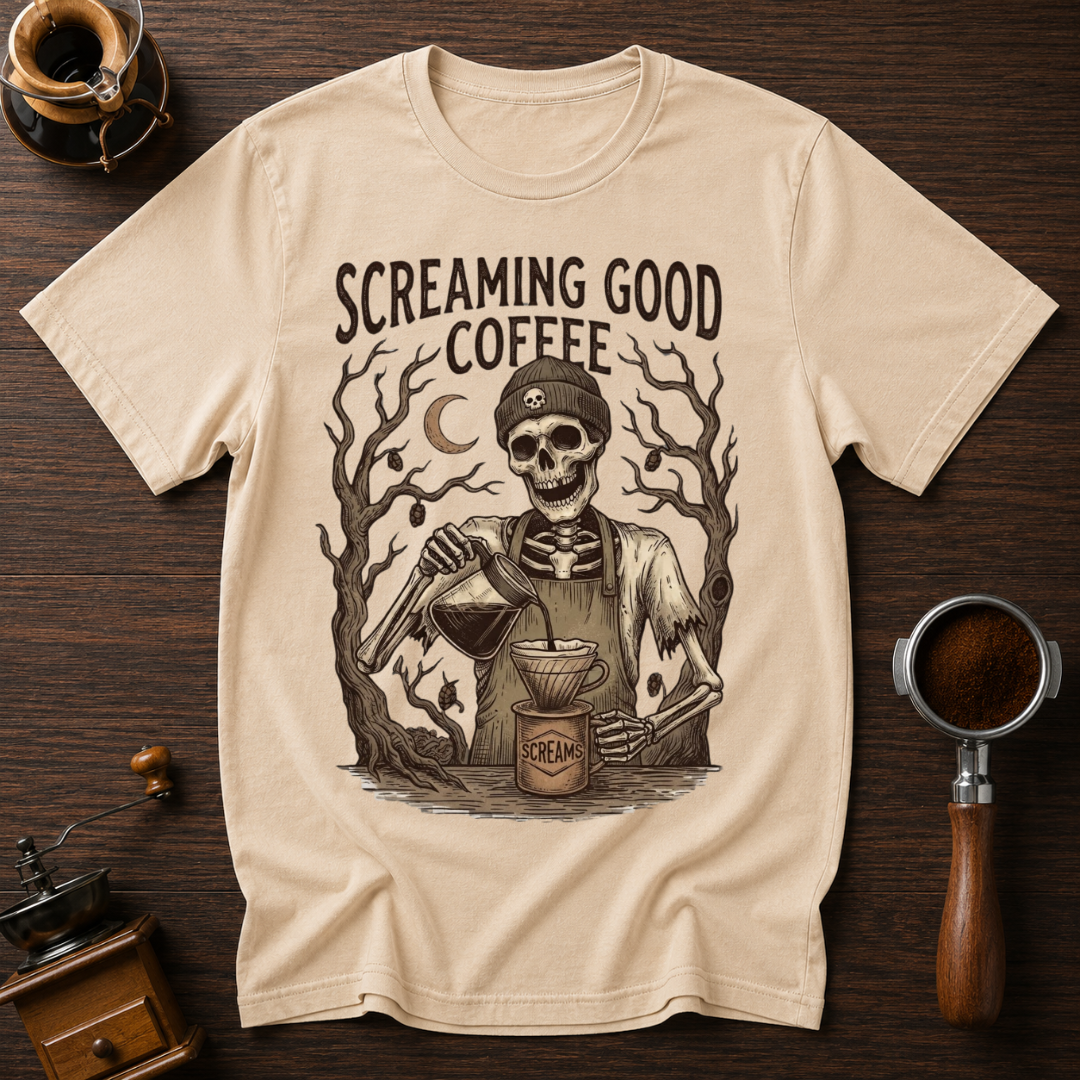 Screaming Good Coffee Dyed T-shirt
