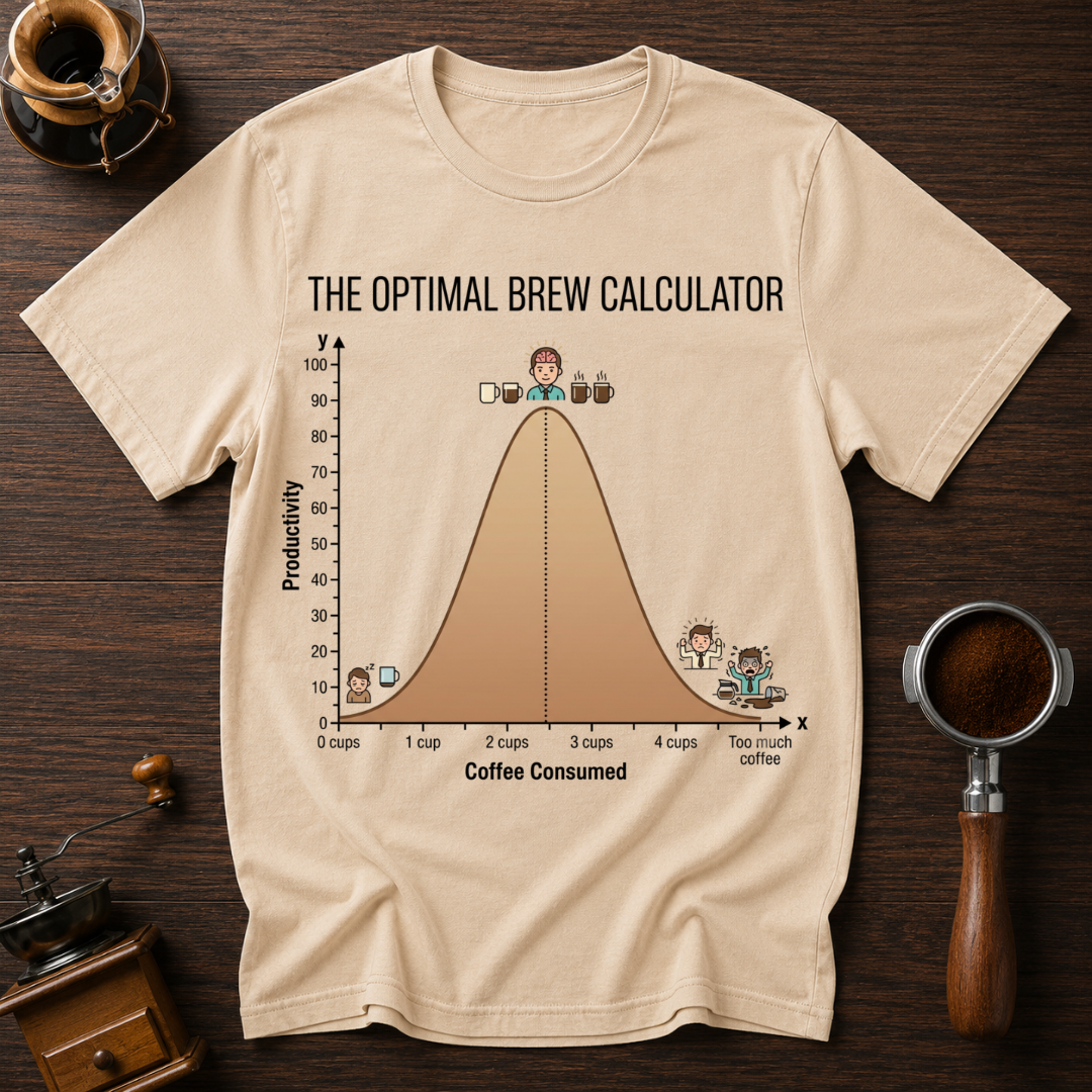 Optimal Brew Caculator Dyed T-shirt
