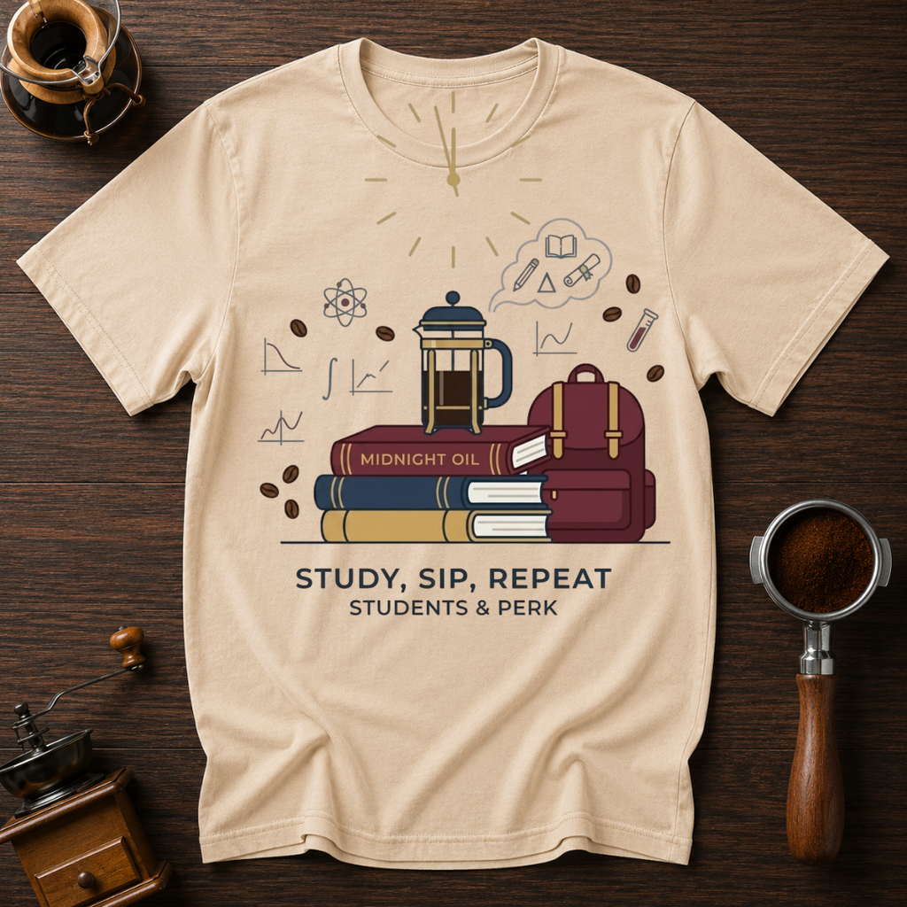 Study Sip Repeat Dyed T-shirt