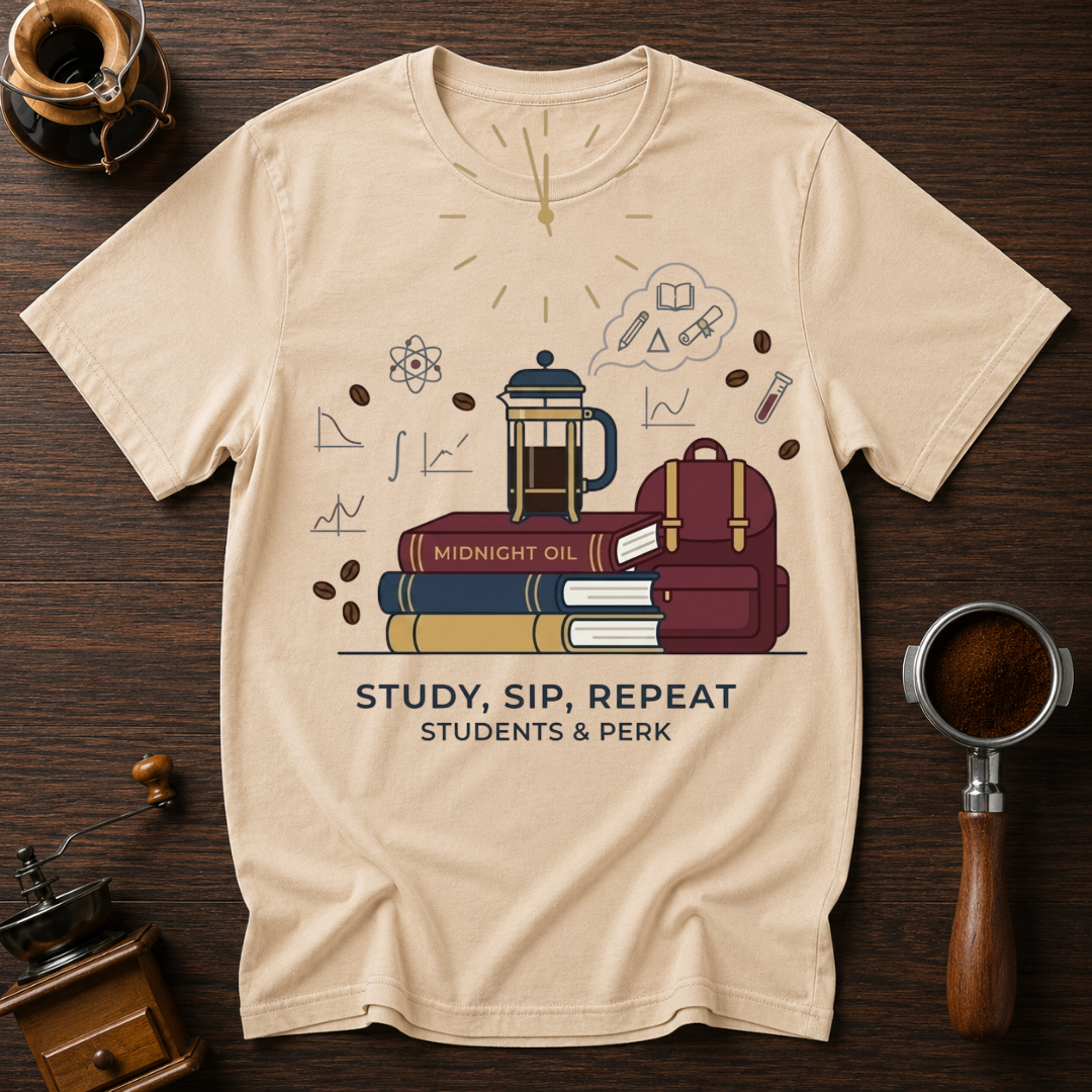 Study Sip Repeat Dyed T-shirt
