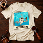 Neverdecaf Shirt, Funny 90s Grunge Coffee Tee, Retro Underwater Coffee Mug Shirt, Alt Rock Coffee Lover Gift, Garment Dyed T-Shirt