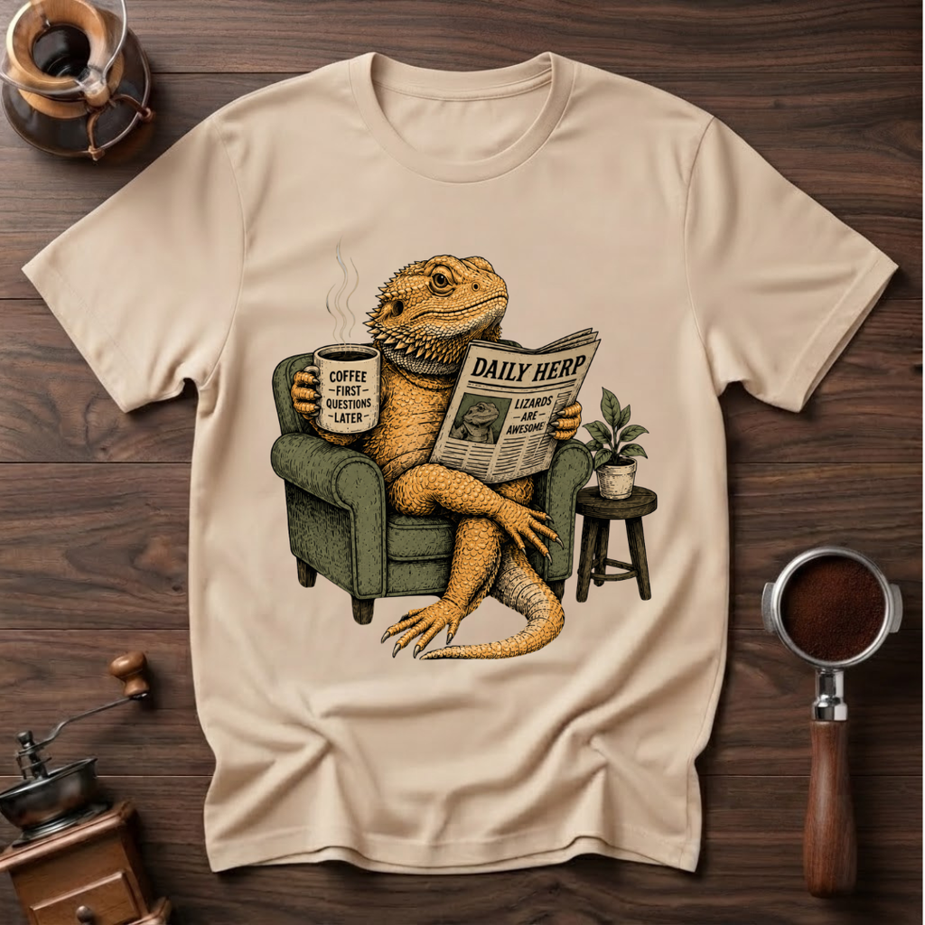 Beardie Morning Routine Dyed T-shirt