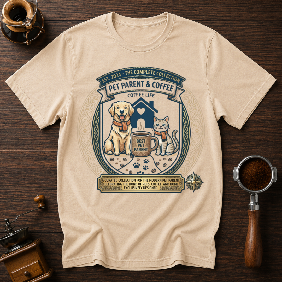 Pet Parent & Coffee Dyed T-shirt