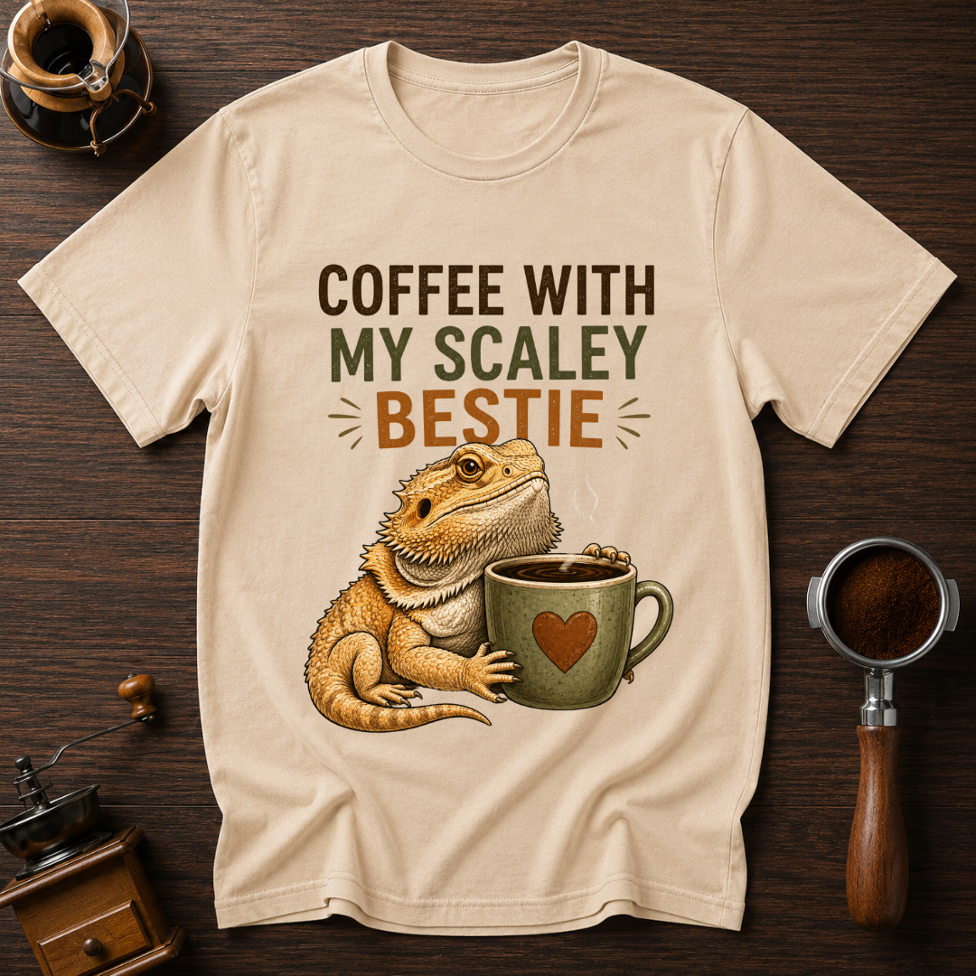 Coffee with my Scaley Bestie Dyed T-shirt