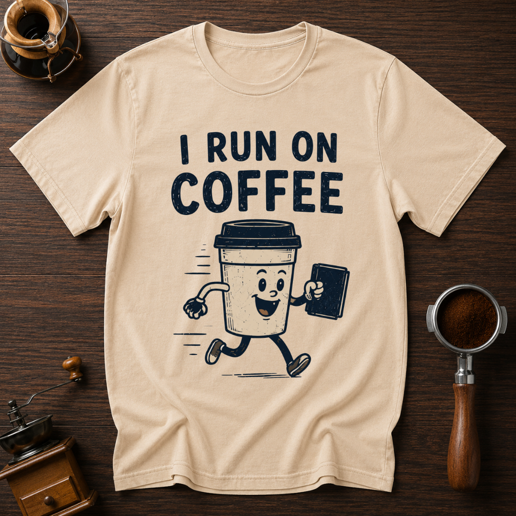 I Run on Coffee Dyed T-shirt
