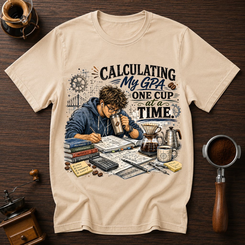 Calculating My GPA One Cup at a Time Dyed T-shirt