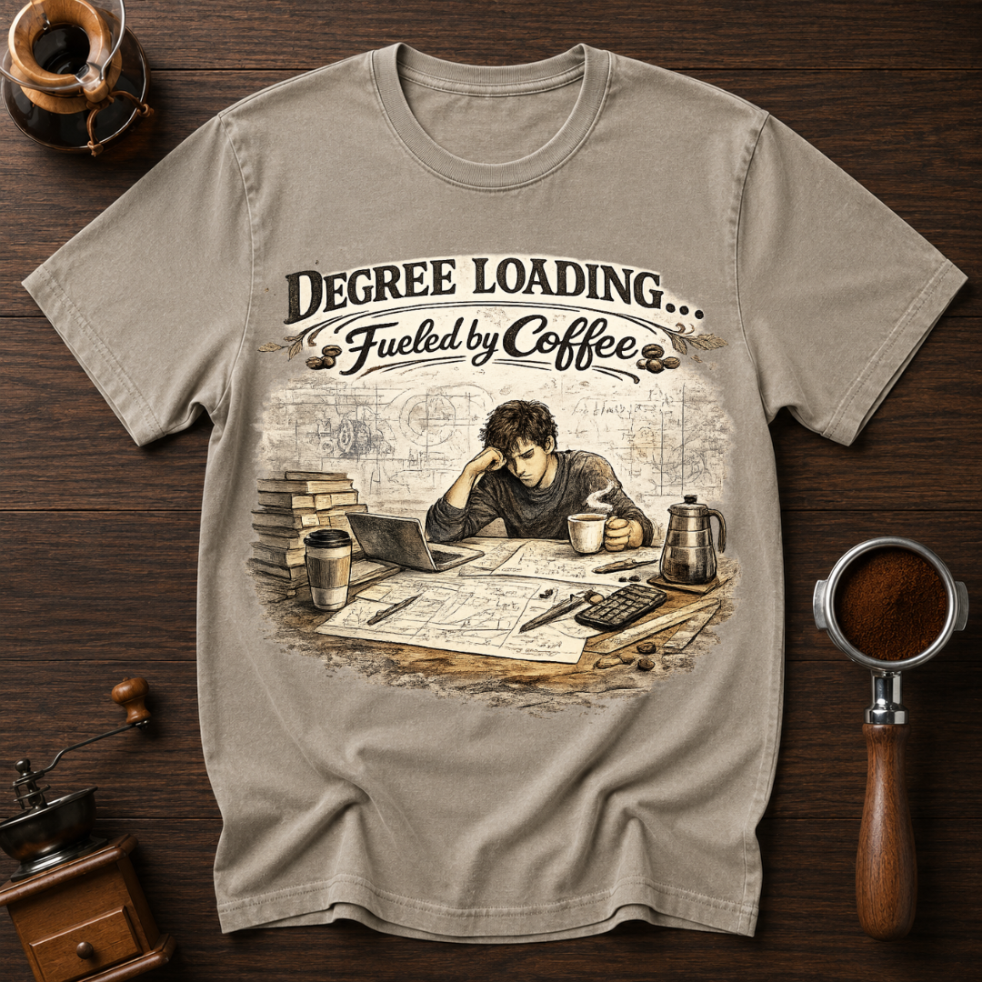 Degree Loading Fueled by Coffee Dyed T-shirt