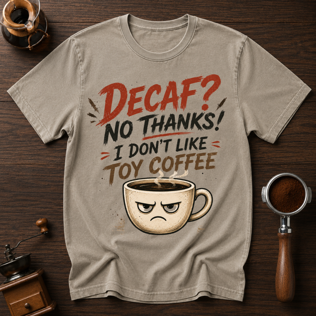 Decaf? No Thanks! Dyed T-shirt
