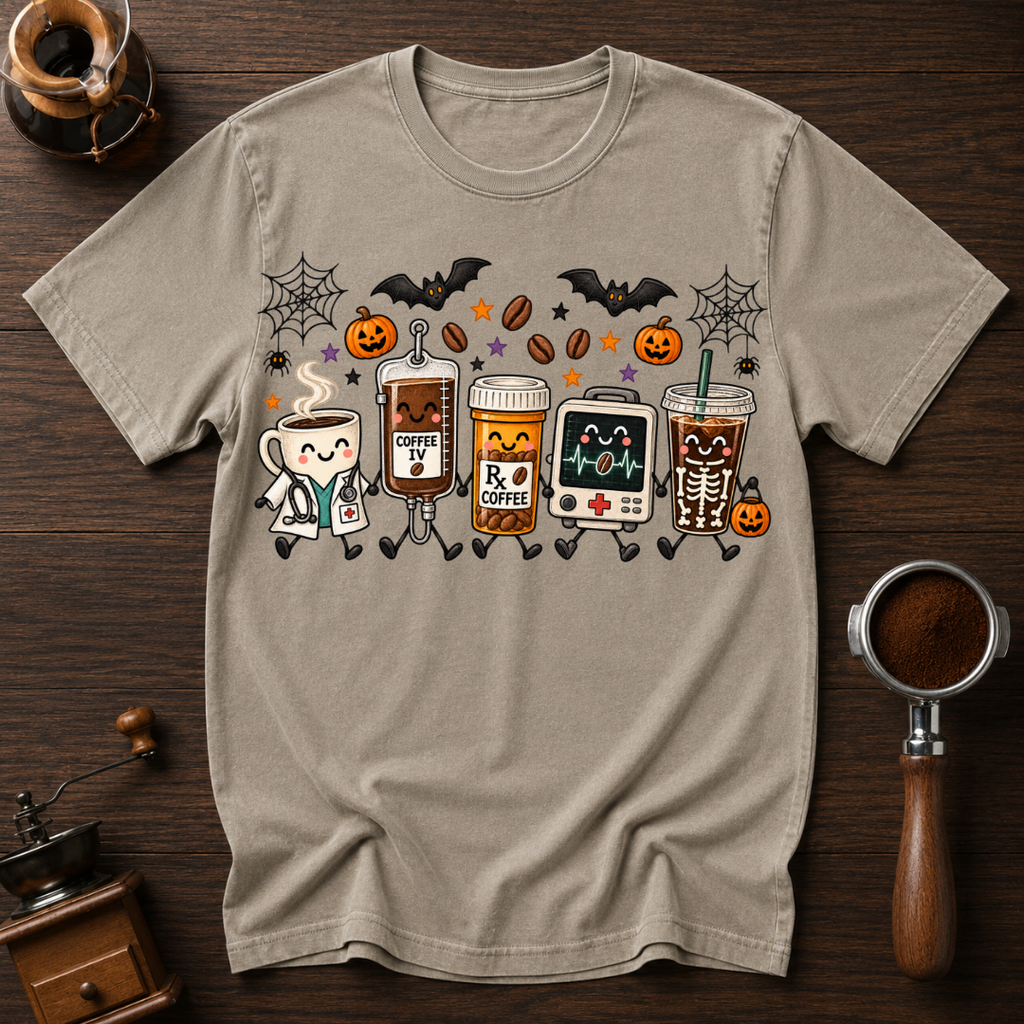 Caffeinated Emergency Department Dyed T-shirt