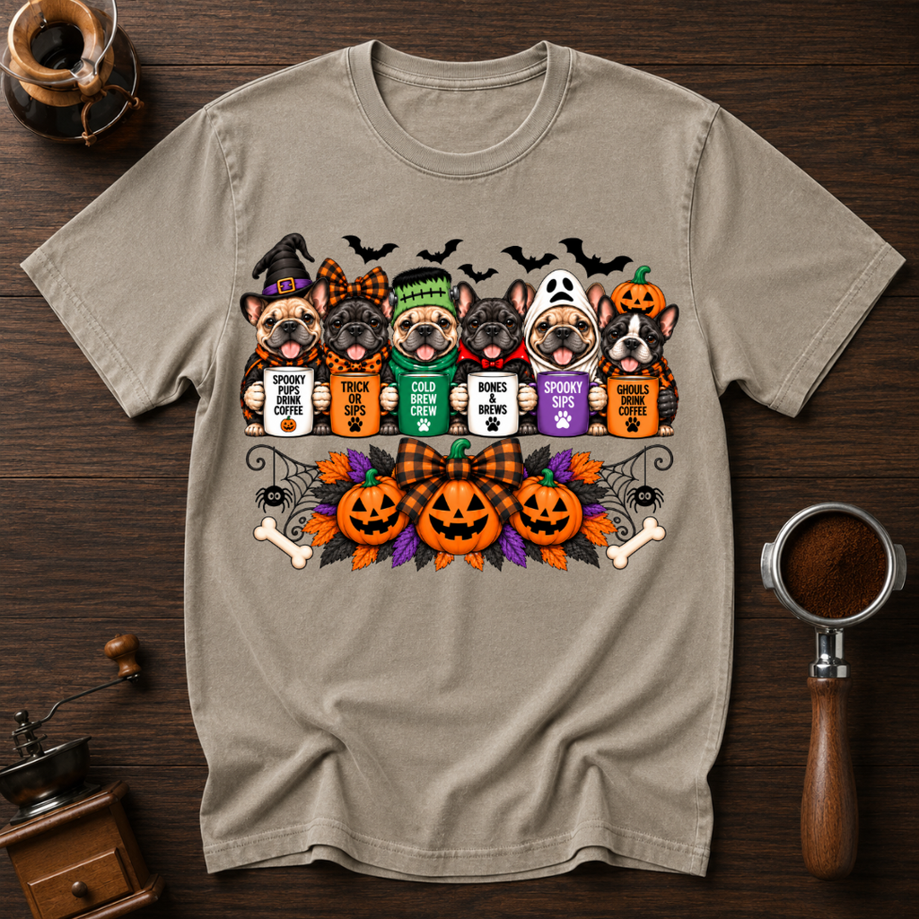 Frenchie Halloween Dyed T-shirt