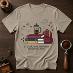 Study Sip Repeat Dyed T-shirt