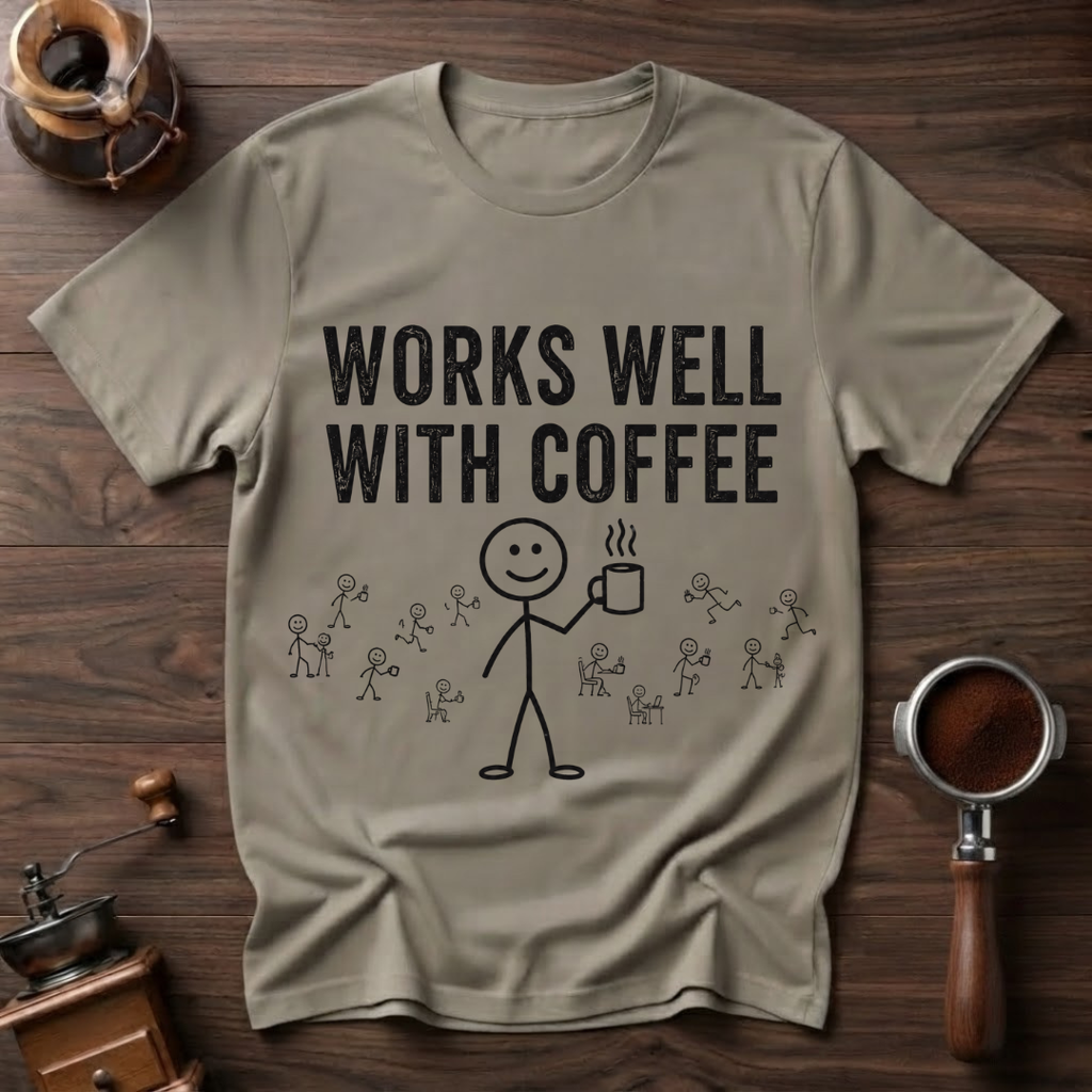 Works Well with Coffee Dyed T-shirt