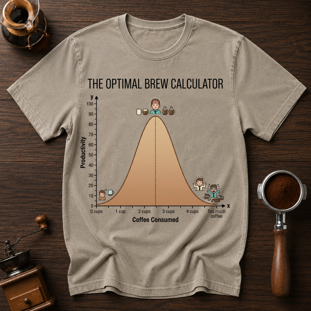 Optimal Brew Caculator Dyed T-shirt