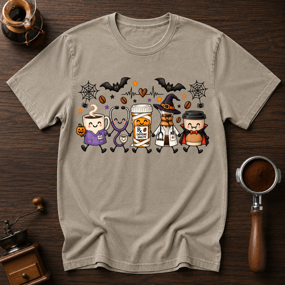 Coffee Is My Prescription Dyed T-shirt
