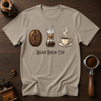 Bean. Brew. Cup. Dyed T-shirt