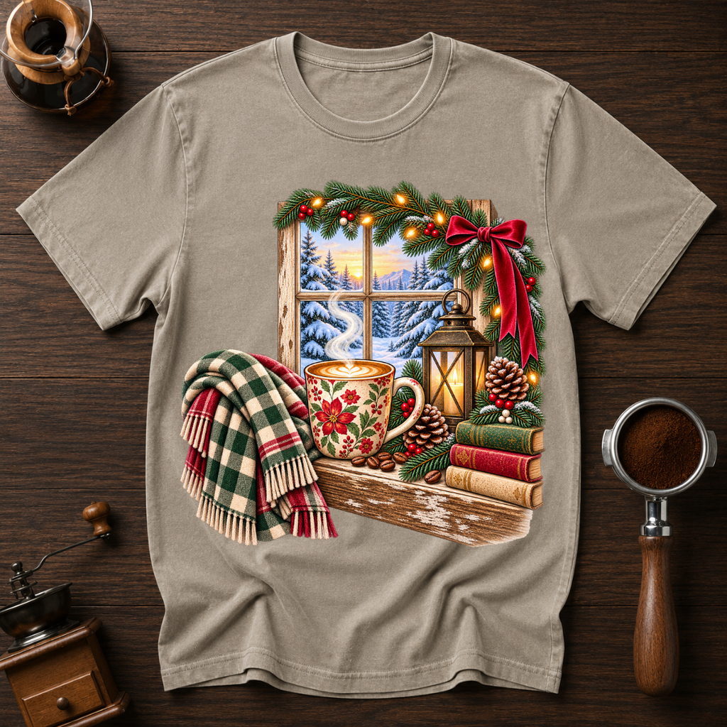 Coffee On Christmas Morning Dyed T-shirt