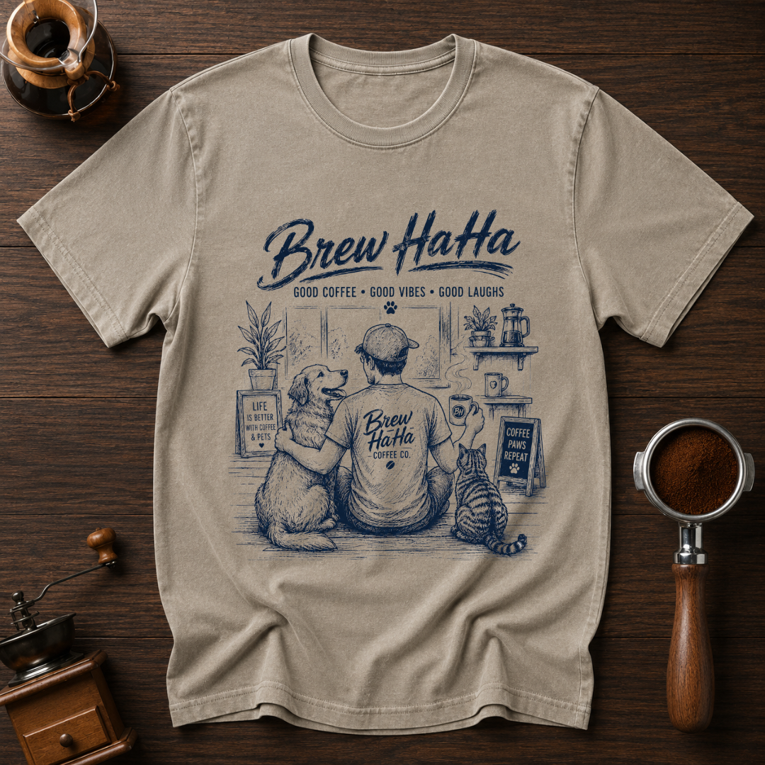 Brew HaHa & Fur Friends Dyed T-shirt