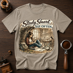 Study Smart Sip Often Dyed T-shirt