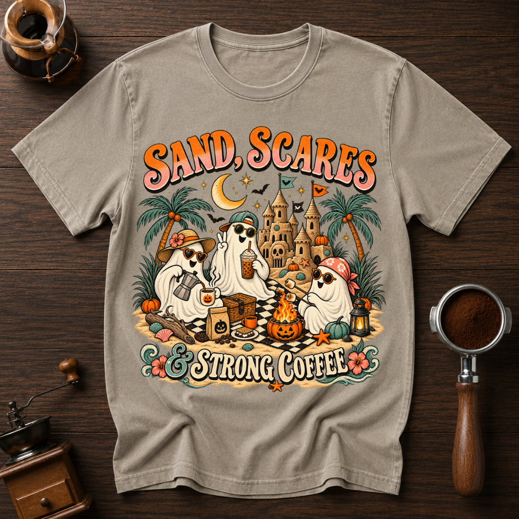 Scares Sand & Strong Coffee Dyed T-shirt