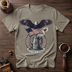 Freedom Eagle Coffee Dyed T-Shirt
