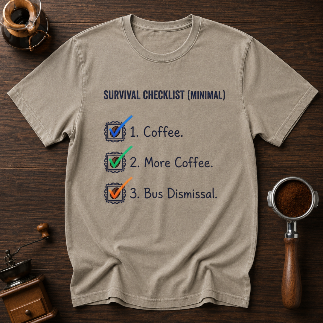 Minimal Survival Checklist Dyed T-shirt
