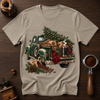 Deck The Tree With Coffee Dyed T-shirt