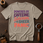 Powered by Caffeine Sarcasm Dyed T-shirt