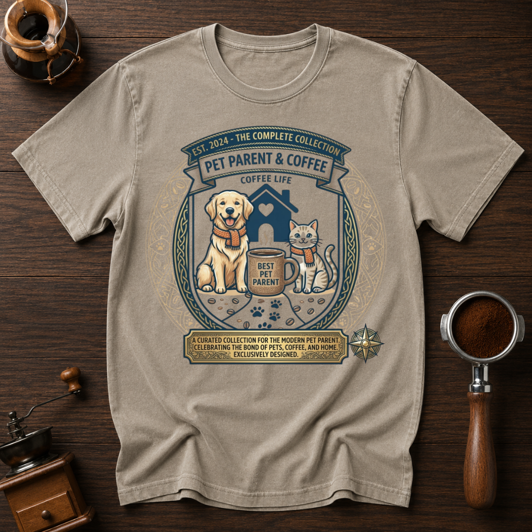 Pet Parent & Coffee Dyed T-shirt