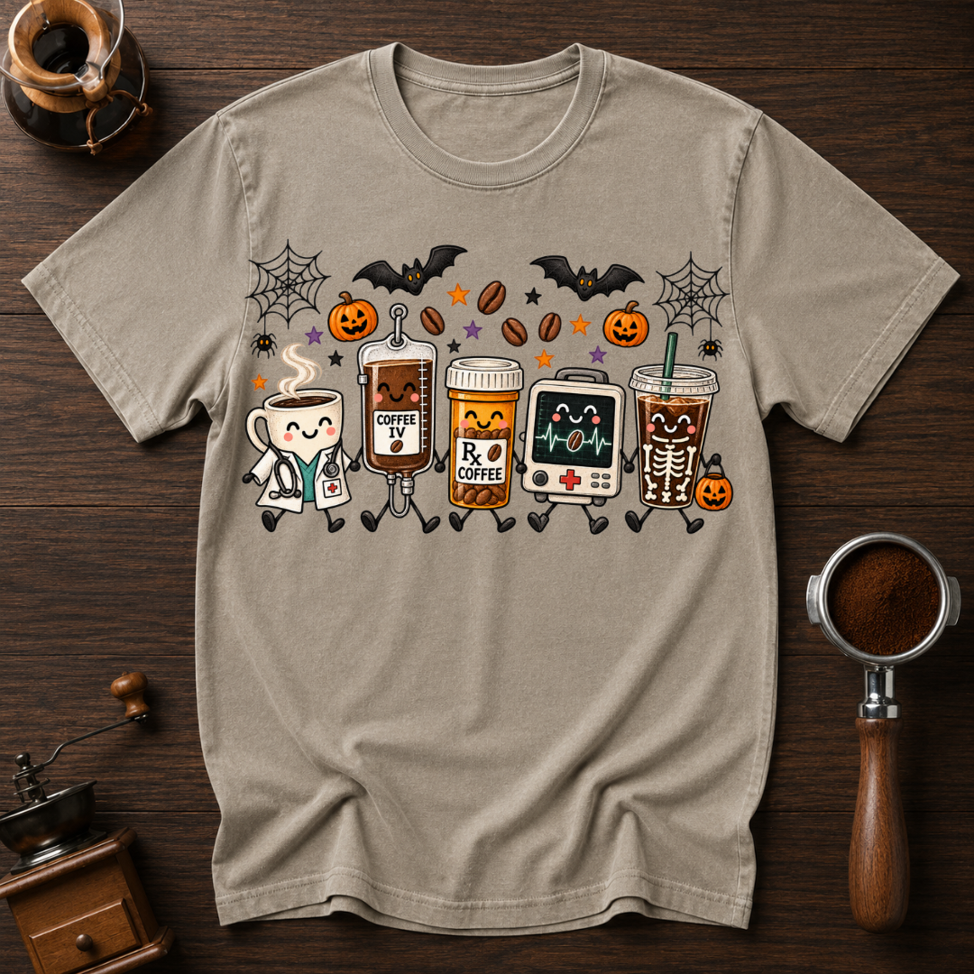 Caffeinated Emergency Department Dyed T-shirt