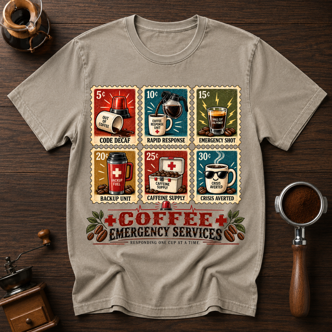 Coffee Emergency Services Dyed T-shirt