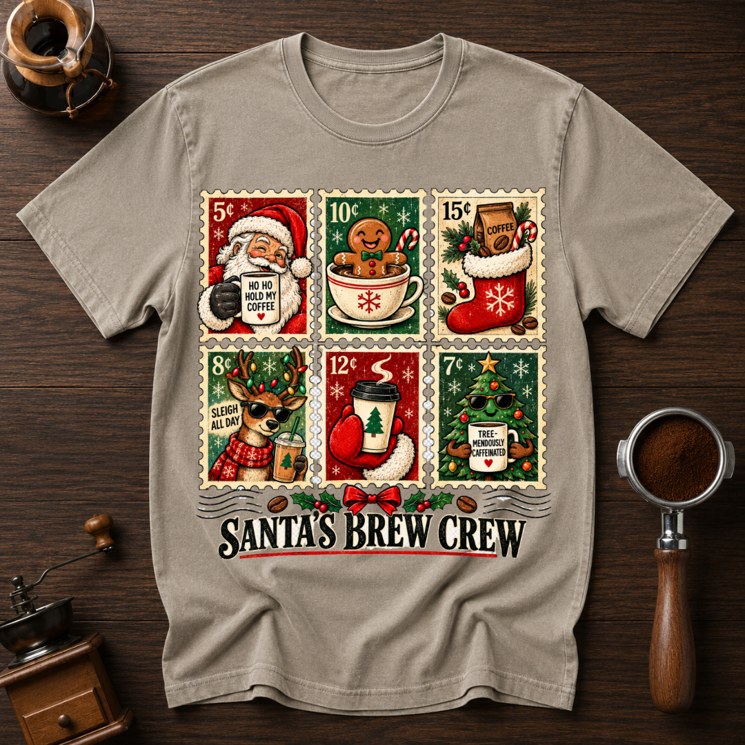 Santa's Brew Crew Dyed T-shirt