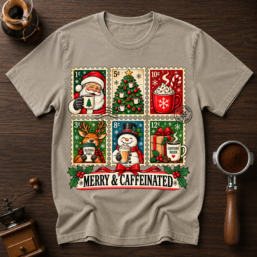 Merry & Caffeinated Dyed T-shirt