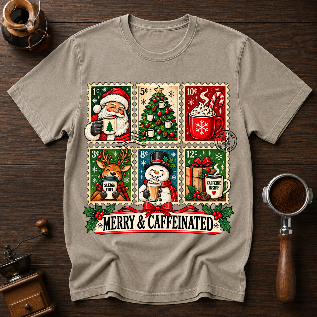Merry & Caffeinated Dyed T-shirt