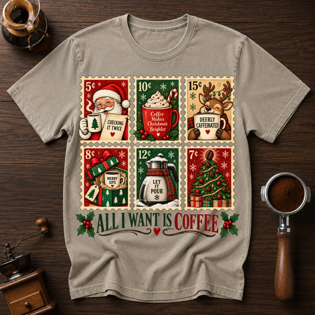 All I Want Is Coffee Dyed T-shirt