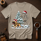 Christmas Coffee Walk Dyed T-shirt