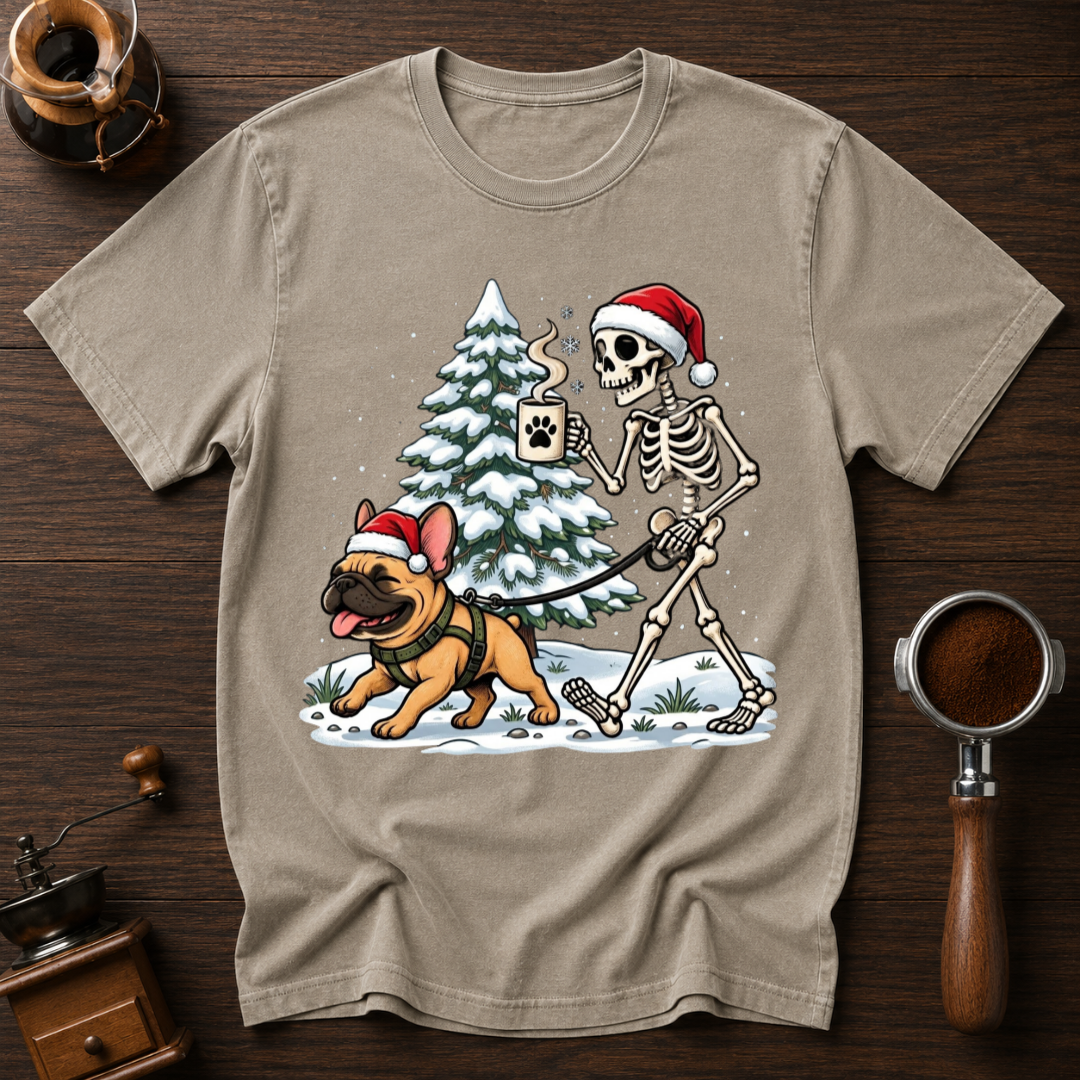 Christmas Coffee Walk Dyed T-shirt