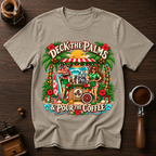 Deck The Palms Pour The Coffee Dyed T-shirt