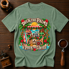 Deck The Palms Pour The Coffee Dyed T-shirt