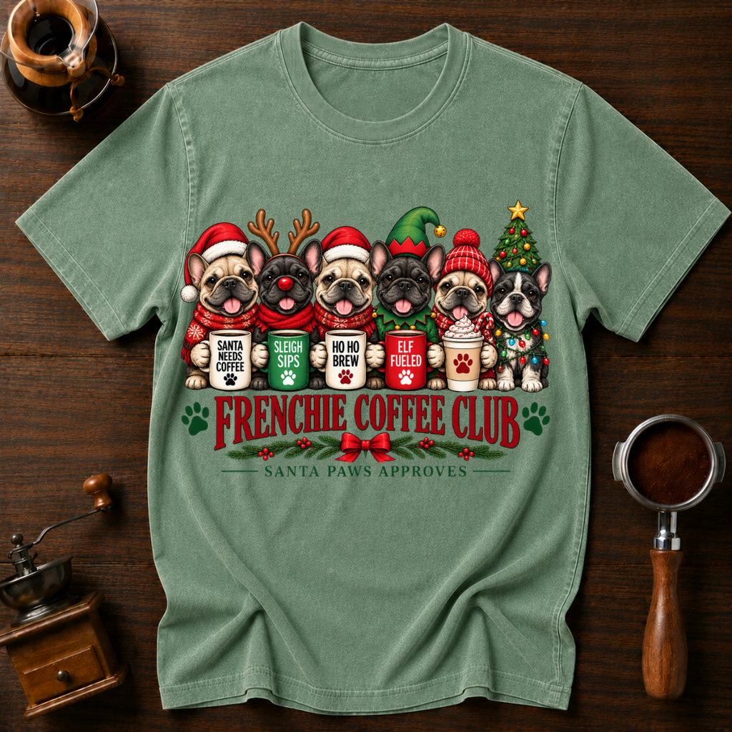 Frenchie Coffee Club Dyed T-shirt